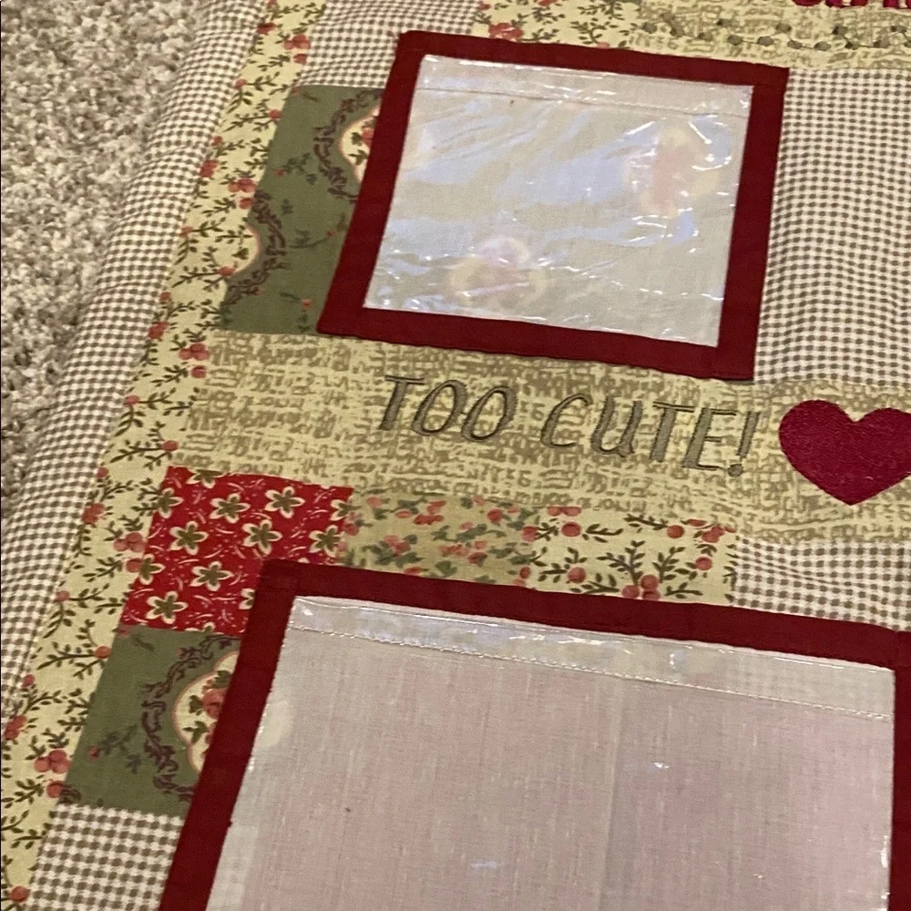Grandma's Gallery Photo Display Fabric Wall Hanging.